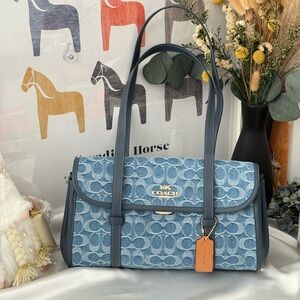 coach Bridget Flap Shoulder Bag In Signature